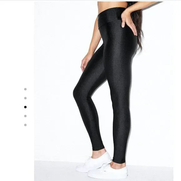 AMERICAN APPAREL Nylon Tricot High Waist Legging L - Picture 2 of 6